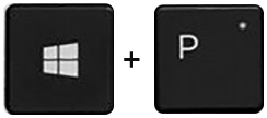 The Windows and P keyboard keys