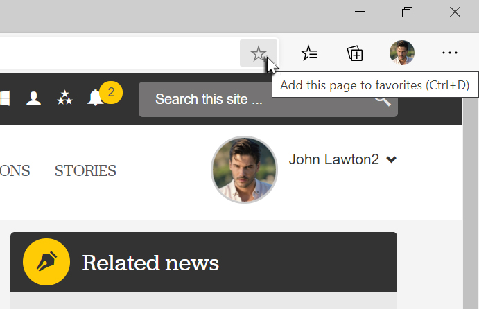 The Add to Favorites star